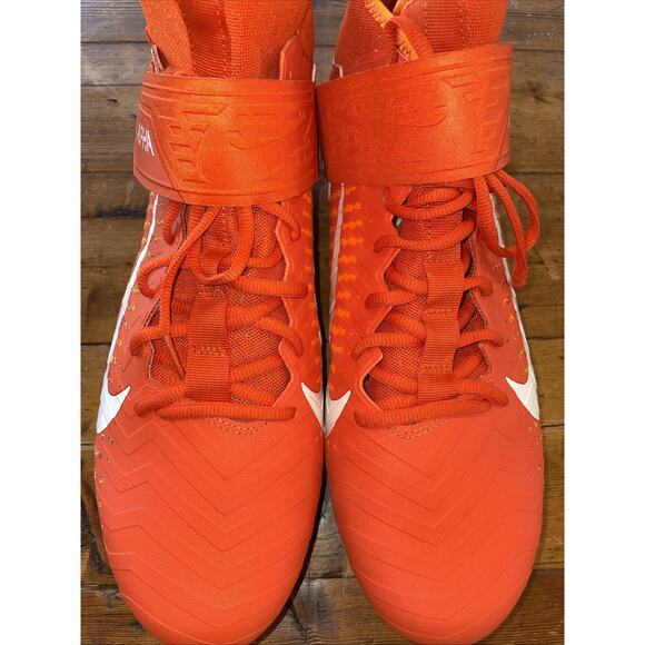 Nike Alpha Menace Pro 2 Mid Football Cleats Men's Sz 13 Orange USED AQ3209-800 - Picture 5 of 16